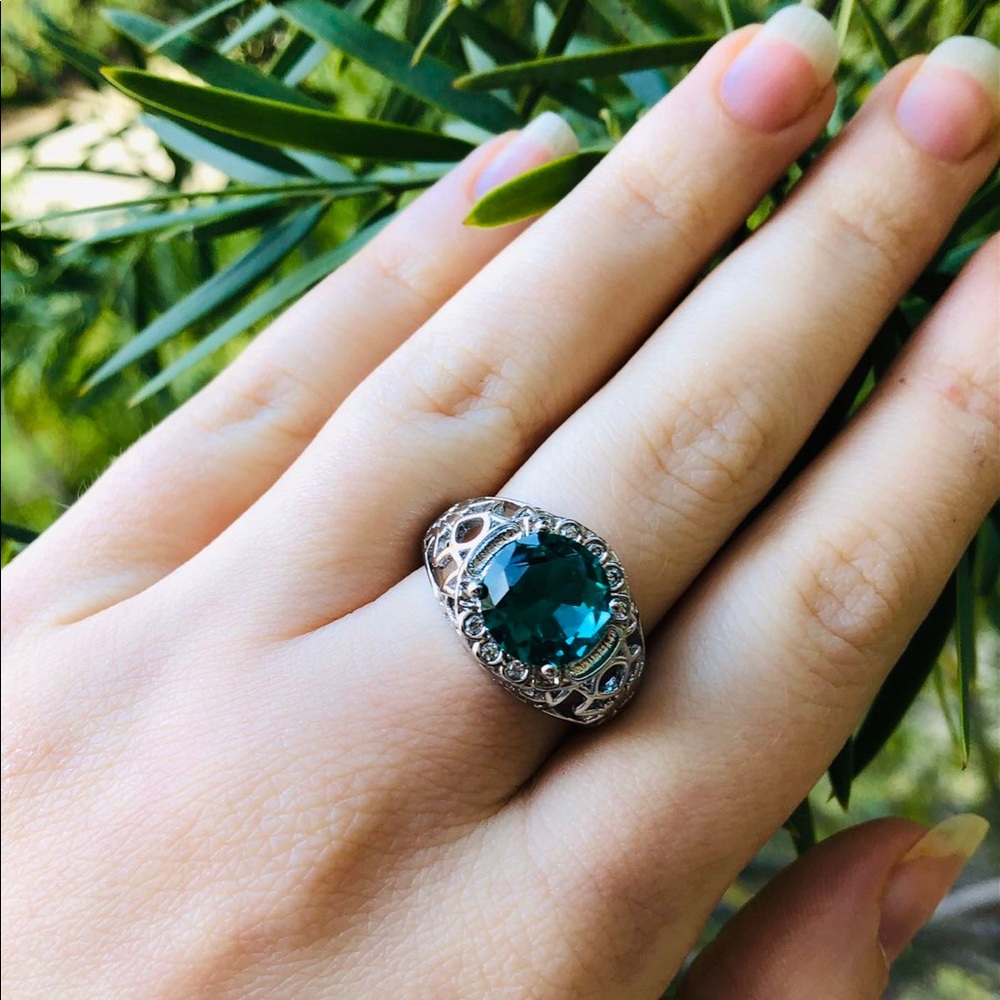 Vintage Alexandrite Gemstone 925 Sterling Silver - Picture 2 of 3